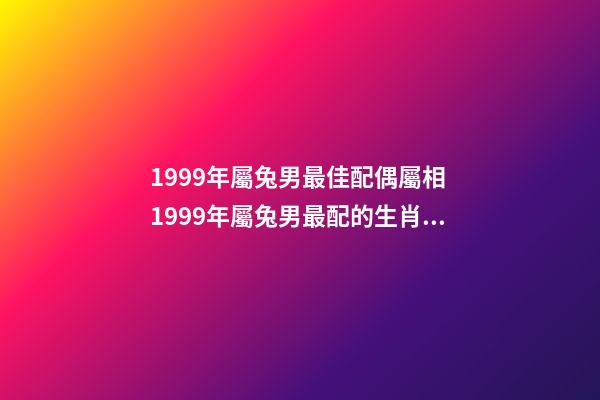 1999年屬兔男最佳配偶屬相 1999年屬兔男最配的生肖 1999年男最佳婚配，1999年兔男的最佳婚姻配對是-第1張-觀點-玄機派